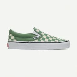 Vans Classic Slip-on Checkerboards Shale Green Mens
