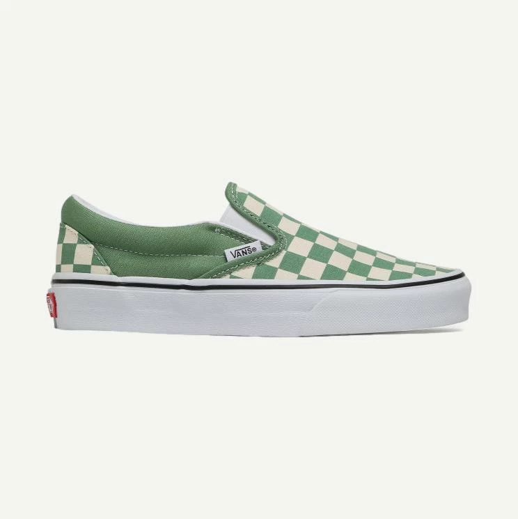 Vans Classic Slip-on Checkerboards Shale Green Mens 3 Vans Classic Slip-on Checkerboards Shale Green Mens