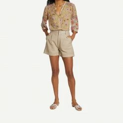 Ba&sh Womens Chemise Blouse - Ocre