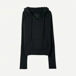 Nili Lotan Janie Hoodie Washed Black
