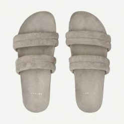 Varley Womens Giles Quilted Slides - Mink Stone