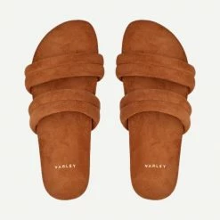 Varley Giles Quilted Slides - Cashew Womens