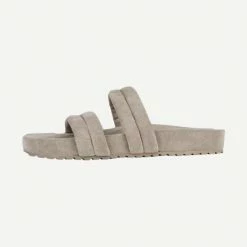 Varley Womens Giles Quilted Slides - Mink Stone