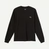 Stussy Stock Logo L/S Crew Black