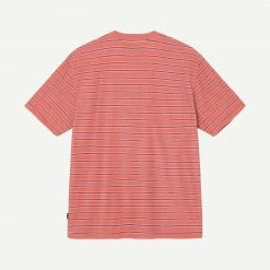 Stussy Striped Terry SS Crew - Peach Mens