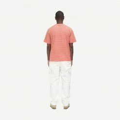 Stussy Striped Terry SS Crew - Peach Mens