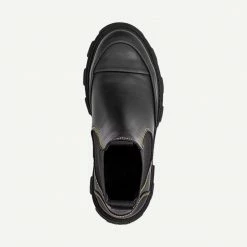 Ganni Womens Low Chelsea Boot Calf Leather Black