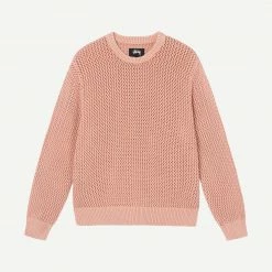 Stussy Pigment Dyed Loose Gauge Sweater - Peach