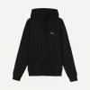 Stussy Stock Logo Hoodie Black Mens