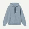 Stussy Stock Logo Hoodie Slate