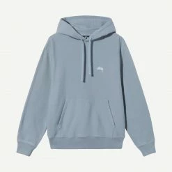 Stussy Stock Logo Hoodie Slate