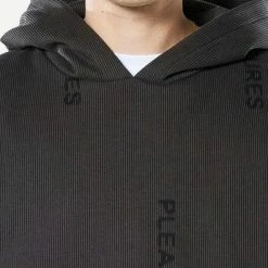 Pleasures Mobile Pinstripe Hoodie - Black Mens