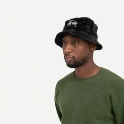 Stussy Chenille Big Basic Bucket Hat (more Colors Available) Mens