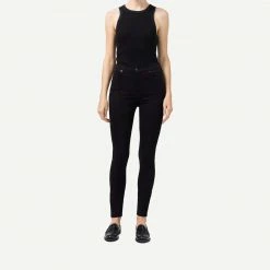 Citizens Of Humanity Chrissy High Rise Skinny In Plush Black