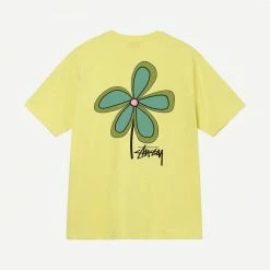 Stussy Mens Flower Tee - Yellow