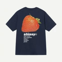 Galvanic Online Shop 20 Stussy Strawberry Tee - Navy