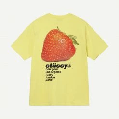 Stussy Strawberry Tee - Yellow