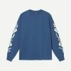 Stussy Hearts & Spades LS Tee - Midnight Mens