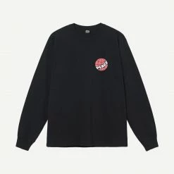 Stussy Global Peace Pigment Dyed LS Tee - Black Mens