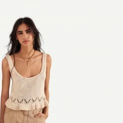 Ba&sh Sena Knit Top - Ecru