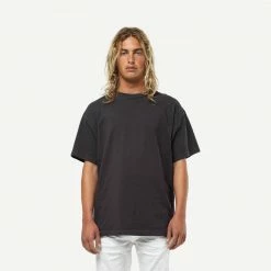 John Elliott University Tee In Charcoal