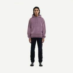 John Elliott Mens Interval Hoodie Washed Bordeaux