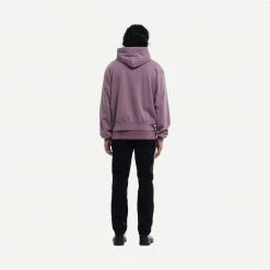 John Elliott Mens Interval Hoodie Washed Bordeaux