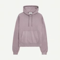 John Elliott Mens Interval Hoodie Washed Bordeaux
