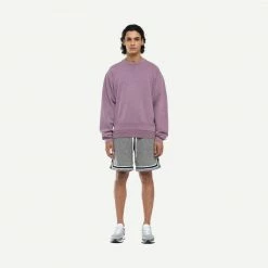 John Elliott Mens Interval Crew In Washed Bordeaux
