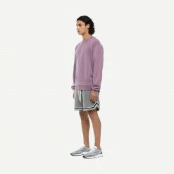 John Elliott Mens Interval Crew In Washed Bordeaux