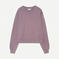 John Elliott Mens Interval Crew In Washed Bordeaux