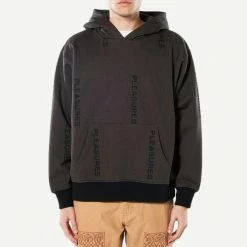 Pleasures Mobile Pinstripe Hoodie - Black Mens