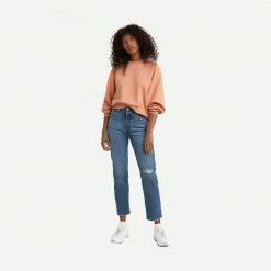 Levi's 501 Original Crop Jeans - Salsa Middle