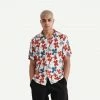 Wax London Didcot Shirt Bright Floral - Red/Blue Mens