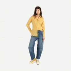 Nili Lotan Womens NL Shirt - Tuscan Yellow