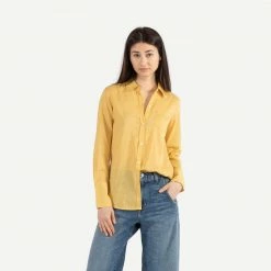 Nili Lotan Womens NL Shirt - Tuscan Yellow