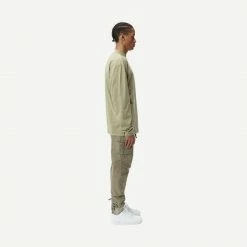 John Elliott 900 LS Mock Tee Eucalyptus