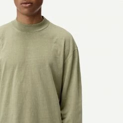 John Elliott 900 LS Mock Tee Eucalyptus