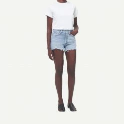 Agolde Womens Parker Vintage Cut Off Short - Swapmeet