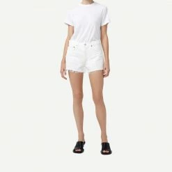 Agolde Parker Vintage Cut Off Short - Platinum Womens