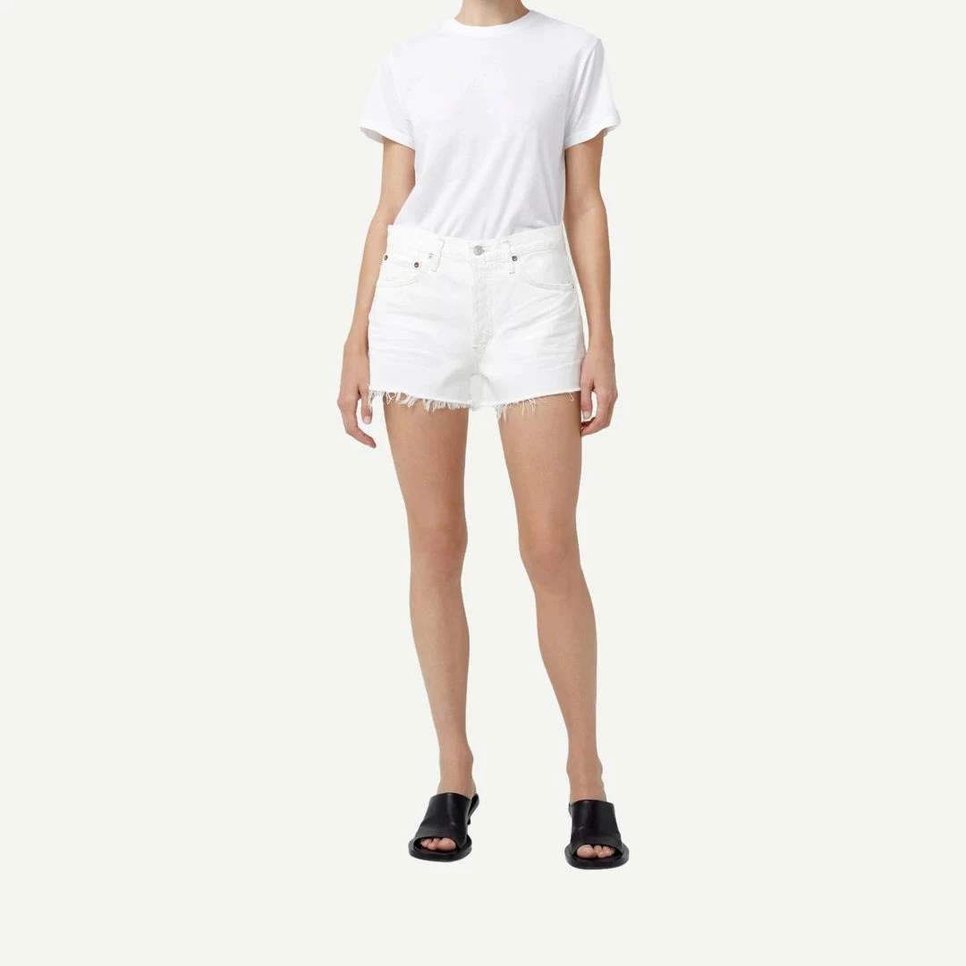 Agolde Parker Vintage Cut Off Short - Platinum Womens 3 Agolde Parker Vintage Cut Off Short - Platinum Womens
