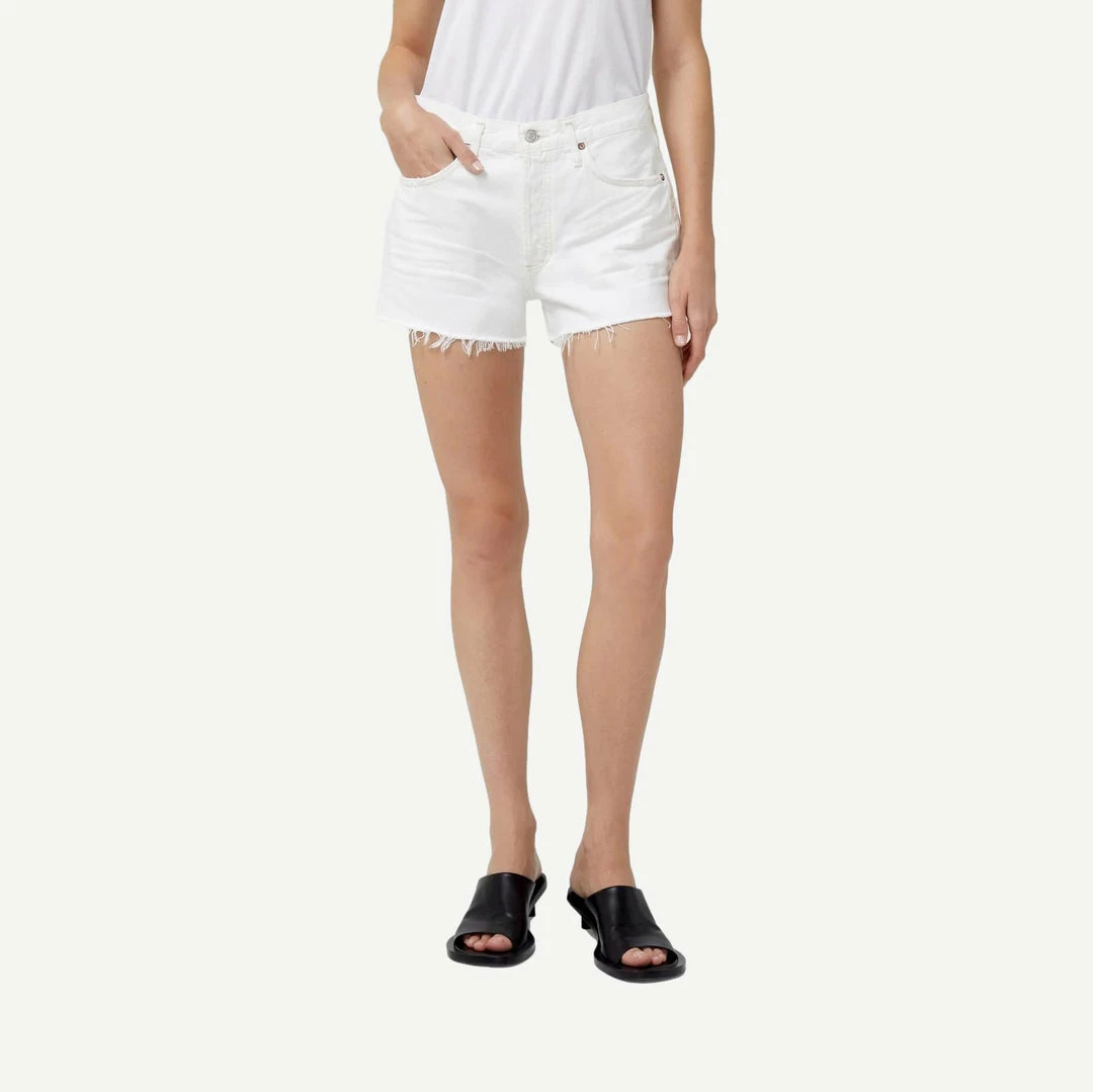 Agolde Parker Vintage Cut Off Short - Platinum Womens 4 Agolde Parker Vintage Cut Off Short - Platinum Womens