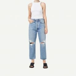 Agolde 90's Crop Mid Rise Loose Fit - Suspend Womens