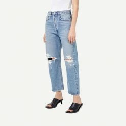 Agolde 90's Crop Mid Rise Loose Fit - Suspend Womens