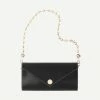 Ganni Envelope Wallet And Chain Black