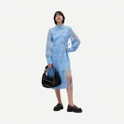 Ganni Envelope Wallet And Chain Black