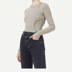 Agolde Womens Tuva Bodysuit - Fair