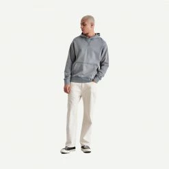 Wax London Buxton Hoodie Heavy Organic Cotton - Light Blue Mens