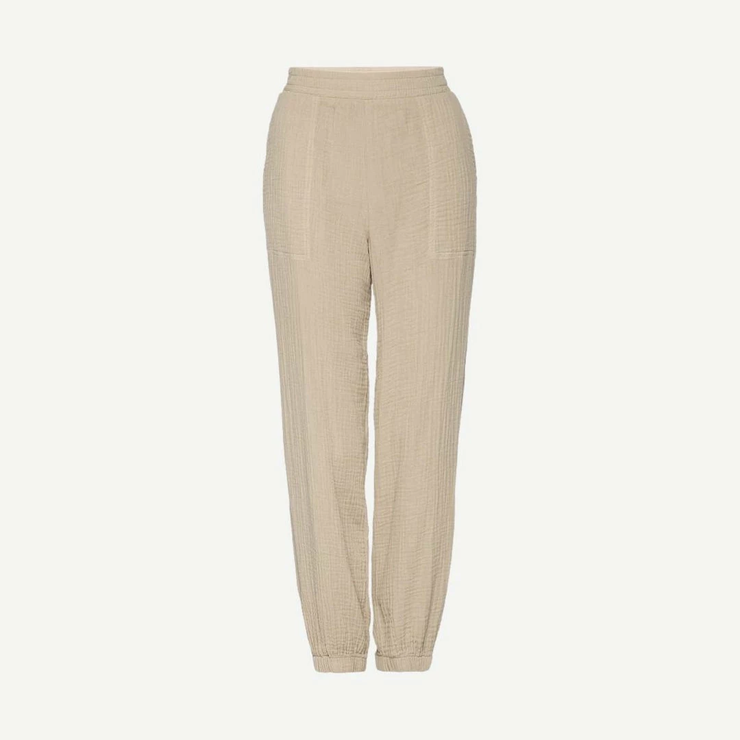Nation LTD Womens Cairo Gauze Lounge Pant - Almond Milk 3 Nation LTD Womens Cairo Gauze Lounge Pant - Almond Milk