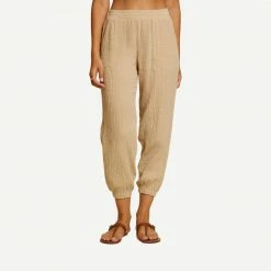 Nation LTD Womens Cairo Gauze Lounge Pant - Almond Milk